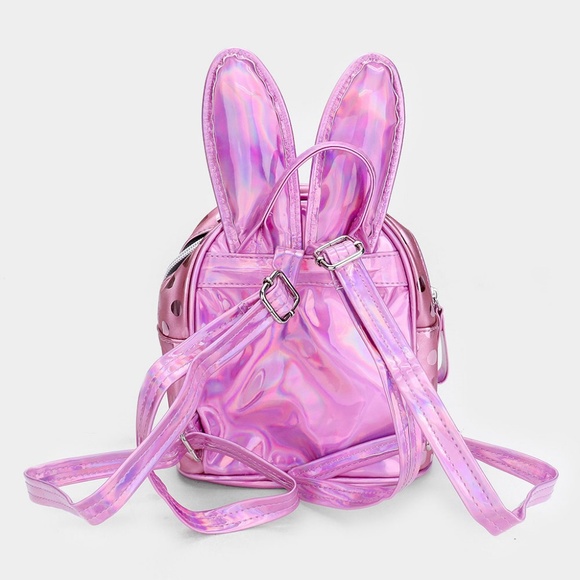 Polkadot Bunny Ears Mini Backpack - Picture 2 of 4